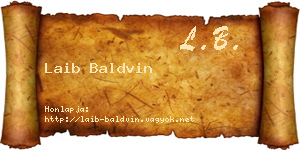 Laib Baldvin névjegykártya